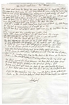 Charlie Daniels Handwritten & Signed Lyrics for ''The Devil Went Down to Georgia'' -- Lyrics Measures 12'' x 18'' -- With PSA/DNA COA